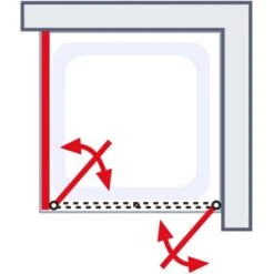 Schulte ExpressPlus Pendeltür Und Seitenwand Garant 2.0 Mattschwarz 200 X 90 Cm -Badezimmerbedarf Geschäft 4060991076305 2053 AI 01