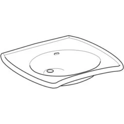 Geberit Waschbecken Vitalis Barrierefrei 65 Cm Mit Überlauf -Badezimmerbedarf Geschäft 4123 121765000 Perspective