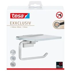 Tesa Toilettenpapierhalter Exxclusiv Mit Ablage Edelstahloptik 7 Tesa Toilettenpapierhalter Exxclusiv Mit Ablage Edelstahloptik -Badezimmerbedarf Geschäft 449659 2009 2