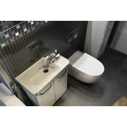 Fackelmann Keramik-Waschbecken 55 Cm Milano Weiß 5 Fackelmann Keramik-Waschbecken 55 Cm Milano Weiß – Bild 3