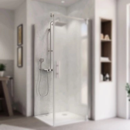 Breuer Seitenwand Links Für Drehtür Europa Design Chrom Klarglas 90 Cm 4 Breuer Seitenwand Links Für Drehtür Europa Design Chrom Klarglas 90 Cm – Bild 2