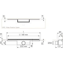 ESS Easy Drain Duschrinne M-Line 80 Cm Komplettset Sperrwasserhöhe 50 Mm -Badezimmerbedarf Geschäft 4850111 4850293 4850830 tz