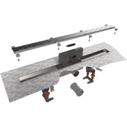 ESS Easy Drain Duschrinne Compact FF 70 Cm Sperrwasserhöhe 30 Mm -Badezimmerbedarf Geschäft 4854964 4854972 4854998 b3