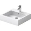 Duravit Waschbecken Vero 50 Cm Weiß WonderGliss Mit Überlauf + 1 Hahnloch -Badezimmerbedarf Geschäft 500680 4545000001 2438 1