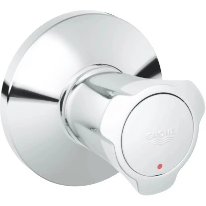 Grohe UP-Ventil Oberbau Costa Chrom Markierung Rot Mit Schubrosette 3 Grohe UP-Ventil Oberbau Costa Chrom Markierung Rot Mit Schubrosette