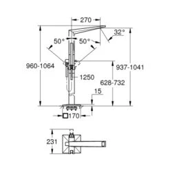 Grohe Wannenbatterie Allure Brilliant Bodenmontage Chrom -Badezimmerbedarf Geschäft 518214 4520 1907992