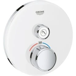 Grohe Thermostat Grohtherm SmartControl Mit 1 Absperrventil Moon White Rund