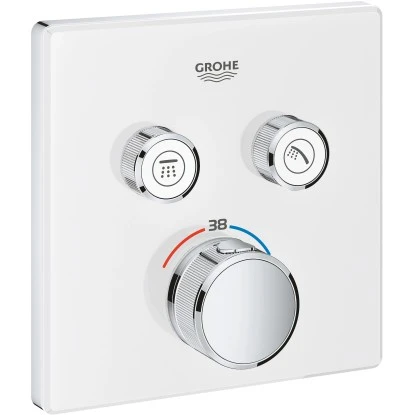 Grohe Thermostat Grohtherm SmartControl Mit 2 Absperrventilen Moon White Eckig 3 Grohe Thermostat Grohtherm SmartControl Mit 2 Absperrventilen Moon White Eckig