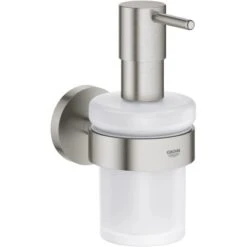 Grohe Seifenspender Mit Halter Essentials Supersteel