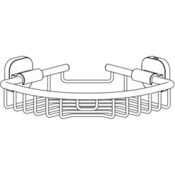 Tiger Eck-Duschkorb Ramos Edelstahl Gebürstet -Badezimmerbedarf Geschäft 53280 4621 4008911305036 3