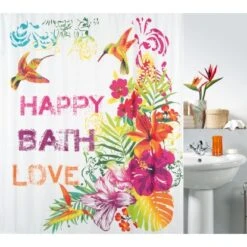 Spirella Duschvorhang Textil Formentera Multicolor 180 Cm X 200 Cm