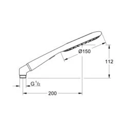 Grohe Handbrause Rainshower Icon 150 Chrom-Marmor 2 Strahlarten -Badezimmerbedarf Geschäft 603168 4520 GroheBrausen 3