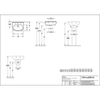 Villeroy & Boch Gäste-Waschbecken Compact O.Novo 45 Cm Weiß Mit Hahnloch Ohne ÜL 4 Villeroy & Boch Gäste-Waschbecken Compact O.Novo 45 Cm Weiß Mit Hahnloch Ohne ÜL – Bild 2
