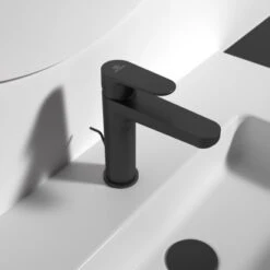 Ideal Standard Waschtischarmatur Cerafine O Mit Ablaufgarnitur 12 Cm Silk Black -Badezimmerbedarf Geschäft 605934 3049 6