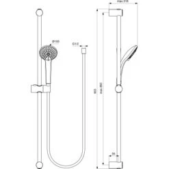 Ideal Standard Armaturenpaket Ceraflex Inkl. Brausethermostat Chrom -Badezimmerbedarf Geschäft 611281 3049 13