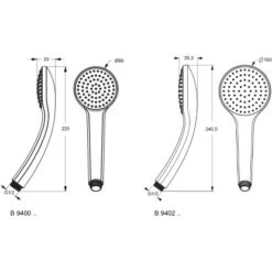 Ideal Standard Armaturen-Bundle 01 Aufputz Ceraline Silk Black -Badezimmerbedarf Geschäft 611283 3049 11
