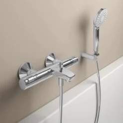 Ideal Standard Badethermostat Ceratherm T25 Aufputz Chrom -Badezimmerbedarf Geschäft 611682 3049 3