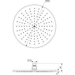 Ideal Standard Regenbrause Idealrain 30 Cm Silk Black -Badezimmerbedarf Geschäft 614234 3049 10