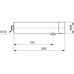 Ideal Standard Wand-Waschtischarmatur Sensorflow Batteriebetrieb Chrom -Badezimmerbedarf Geschäft 615065 3049 6