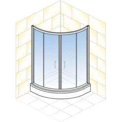 Schulte ExpressPlus Runddusche Sunny Sicherheitsglas Chromoptik 190x90x90cm -Badezimmerbedarf Geschäft 63462 2053 4060991051197 2