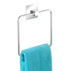 Wenko Turbo-Loc Edelstahl Handtuchring Quadro 16.5 X 19.5 X 3.5 Cm -Badezimmerbedarf Geschäft 63556 sb freisteller de 01