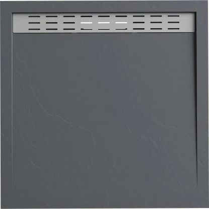 Verosan+ Duschplatte Mit Duschrinne Dunkelgrau 90 Cm X 90 Cm 3 Verosan+ Duschplatte Mit Duschrinne Dunkelgrau 90 Cm X 90 Cm