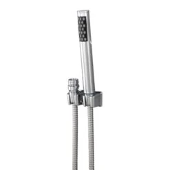 Wenko Waschbeckenbrause Mit Duo Haken Edelstahl 170 X 2.7 X 2.7 Cm Silber Glänze -Badezimmerbedarf Geschäft 64874 sb freisteller de 01