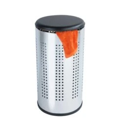 Wenko Wäschetruhe Bergamo Chrom -Badezimmerbedarf Geschäft 66468 sb freisteller de 03