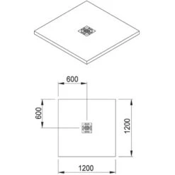 Bodenebenes Verfliesbares Duschelement 120 Cm X 120 Cm -Badezimmerbedarf Geschäft 674803 3209 3