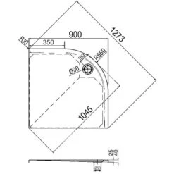 Duschwanne Maui-VK 90 Cm X 90 Cm -Badezimmerbedarf Geschäft 674851 3209 3