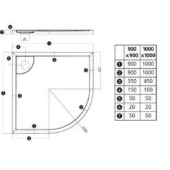 Duschwanne Fashion-VK 100 Cm X 100 Cm -Badezimmerbedarf Geschäft 675078 3209 3