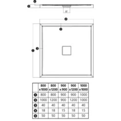 Duschwanne Fashion-R 90 Cm X 120 Cm -Badezimmerbedarf Geschäft 675080 3209 3