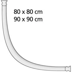 Wenko Rundduschstange Chrom -Badezimmerbedarf Geschäft 679308 1068 4