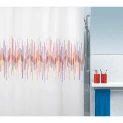 Spirella Duschvorhang Textil Ray Mehrfarbig 200 Cm X 180 Cm
