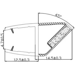 Magnetdichtung Für Eckduschkabine 2er-Set 5 Mm Glasstärke -Badezimmerbedarf Geschäft 702347 4633 2
