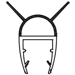 Dichtleiste Für Duschkabinen 2er-Set 8 Mm Glasstärke -Badezimmerbedarf Geschäft 702407 4633 4