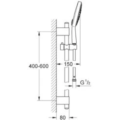 Grohe Brausestangenset Power&Soul Cosmopolitan 160 -Badezimmerbedarf Geschäft 729635 4520 2