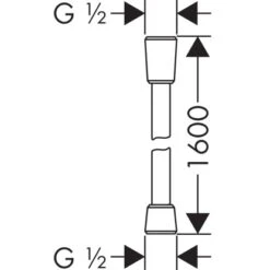 Hansgrohe Brauseschlauch Isiflex 160 Cm Kunststoff Chrom -Badezimmerbedarf Geschäft 734600 2744 2