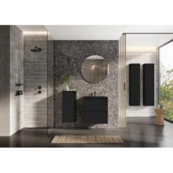 Maximus Waschbecken Kyra Schwarz Matt 60 Cm -Badezimmerbedarf Geschäft 758080 4807 3