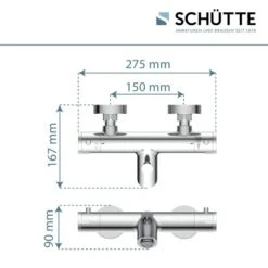 Schütte Thermostat Wannenfüllarmatur London Chrom -Badezimmerbedarf Geschäft 7660624 2759 8