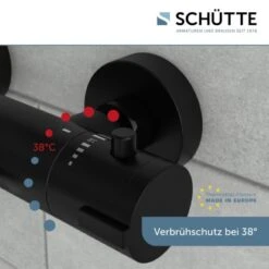 Schütte Thermostat Badewannenarmatur London Schwarz Matt -Badezimmerbedarf Geschäft 7660962 2759 11