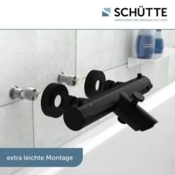 Schütte Thermostat Badewannenarmatur London Schwarz Matt -Badezimmerbedarf Geschäft 7660962 2759 12