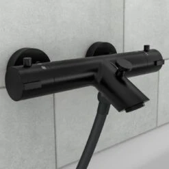 Schütte Thermostat Badewannenarmatur London Schwarz Matt -Badezimmerbedarf Geschäft 7660962 2759 5