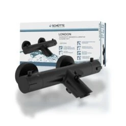 Schütte Thermostat Badewannenarmatur London Schwarz Matt -Badezimmerbedarf Geschäft 7660962 2759 6