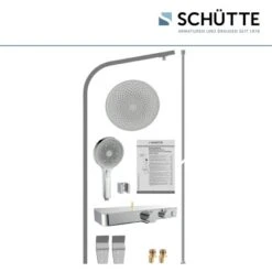 Schütte Duschset Samoa Rain Mit Thermostatarmatur Glasablage Chrom Hellgrau -Badezimmerbedarf Geschäft 7663743 2759 6
