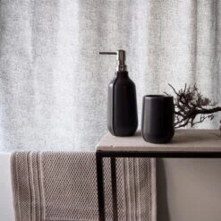 Spirella Elements Duschvorhang Ilo 200 Cm X 120 Cm Anthrazit -Badezimmerbedarf Geschäft 776825 4729 10 19709 2