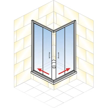 Schulte Eckeinstieg 4-teilig Sunny 80 Cm - 90 Cm X 180 Cm Silber 8 Schulte Eckeinstieg 4-teilig Sunny 80 Cm - 90 Cm X 180 Cm Silber – Bild 6