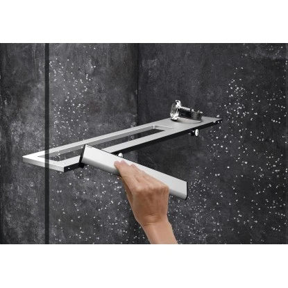 Hüppe Duschablage ZB Select+ Wischer Silber Matt 4 Hüppe Duschablage ZB Select+ Wischer Silber Matt – Bild 2