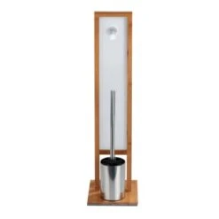Wenko Stand WC-Garnitur Rivalta Bambus 18 X 70 X 23 Cm Natur -Badezimmerbedarf Geschäft 83066 sb freisteller de 03