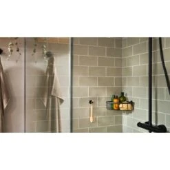 Tesa Aluxx Eckduschkorb Schwarz Matt Inkl. Klebelösung -Badezimmerbedarf Geschäft 855266 2009 05